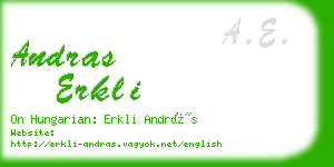 andras erkli business card